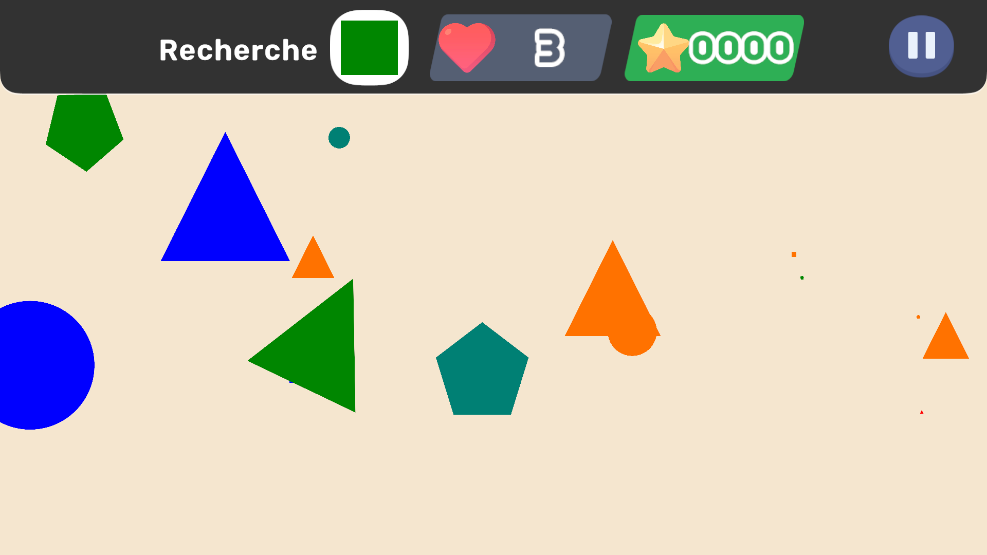 Gameplay de ColorQuest.io — trouver la forme